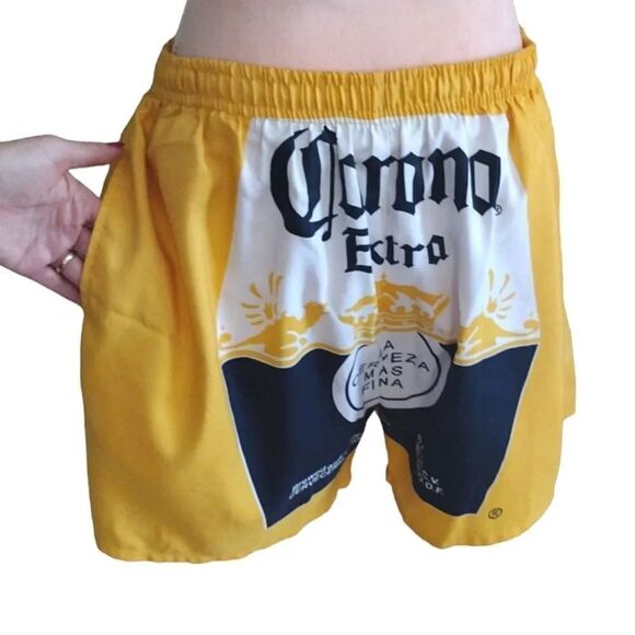 VTG 1990s Corona Extra Beer Double Sided Print Swim Shorts Men's XL - Picture 4 of 10